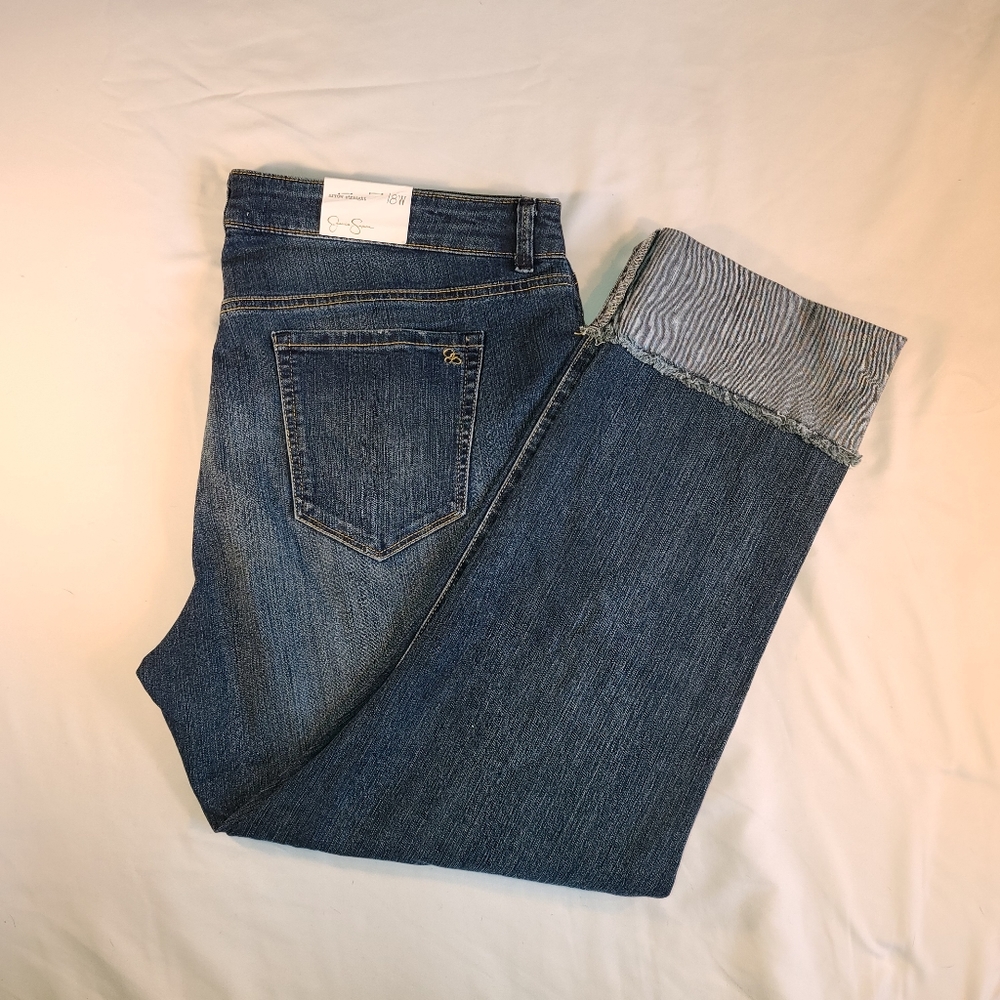 Jessica Simpson Stretch Jeans, Arrow Straight 18W